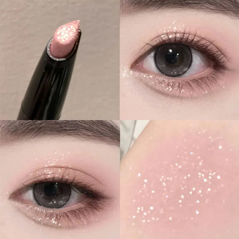 Glittering Eyeshadow Pen Face Makeup Highlighter Stick Long lasting Shiny Diamond Pink Silkworm Champagne Gold Eyeliner Gel Pen