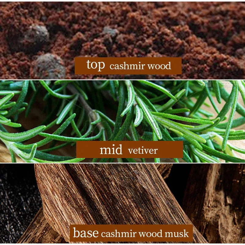 Sandalwood Ebony Perfume Spray,Woody Scent Men's Eau De Cologne,Cedar/Vetiver/Musk/Agarwood Light Fragrance Mist,Long Lasting