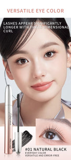 MACKANDY Black Mascara Makeup Volumizing&Lengthening Mascara, Thickening Washable Longwear Smudge Resistant Make Up Cruelty Free