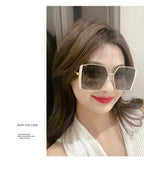 Luxury Oversized Polarized Sunglasses Women Face Slimming Designer Frame UV Protection High Quality Premium Fashion Eyewear