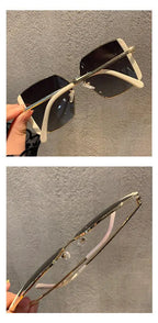 Luxury Oversized Polarized Sunglasses Women Face Slimming Designer Frame UV Protection High Quality Premium Fashion Eyewear