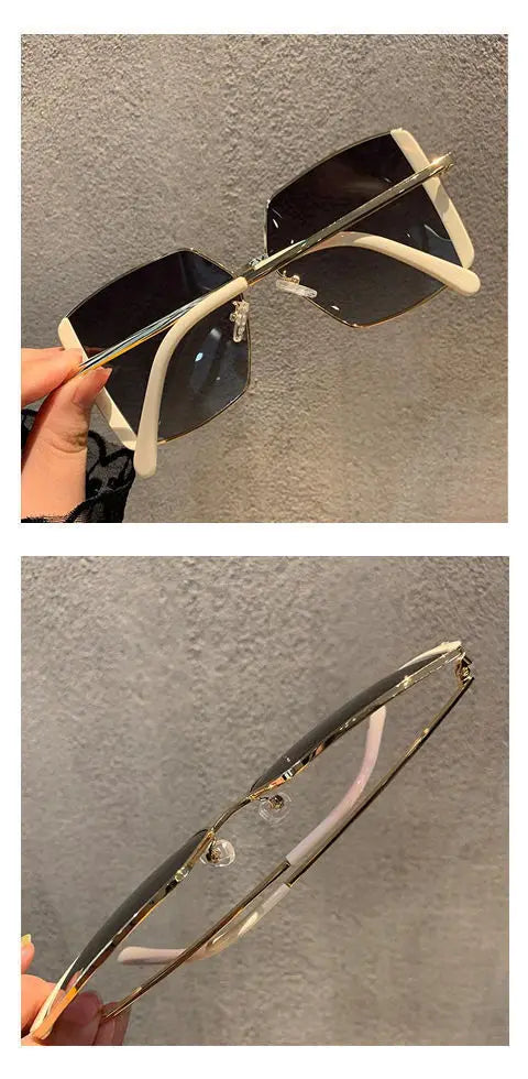 Luxury Oversized Polarized Sunglasses Women Face Slimming Designer Frame UV Protection High Quality Premium Fashion Eyewear