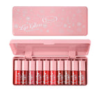 Mini 10 Colors Liquid Lip Gloss Set Waterproof Non-Stick 24-Hour Long Lasting Velvet Matte Lipstick Cosmetic Makeup Care