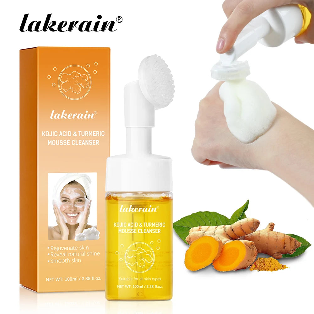 Turmeric Cleansing Mousse Exfoliating Hydrating Mild Non-Irritating Cleansing Moisturizing Soothing Foaming Facial Wash