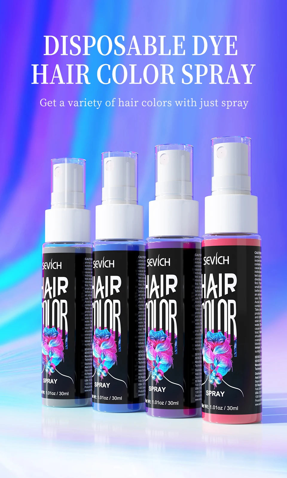 Hair Color Spray Hairs Dyed Hair Colour Styling Product Long Lasting Dye for Hair Beards Coloring Temporary Hair Colour Cream
