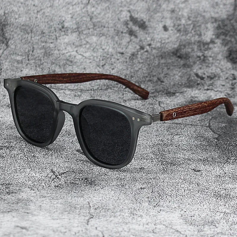Luxury Wood Grain Leg Rice Nail Sunglasses for Women Car-driving Eyeglasses for Men Sun Shading Eyewear UV Protection Sunglasses