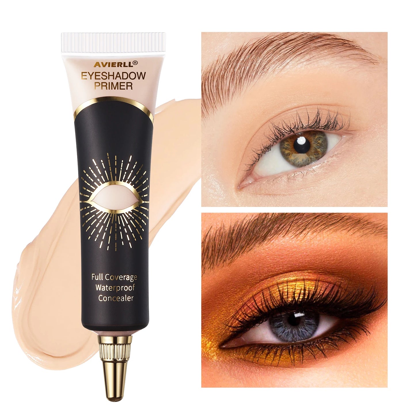 Long-Lasting Matte Eyeshadow Primer: Waterproof, Full-Coverage Eye Makeup Base in Medium Cream Form