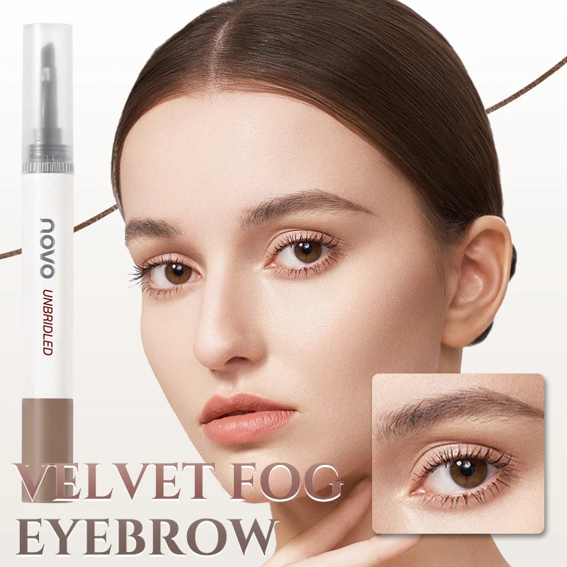 Double-Ended Eyebrow Cream, Waterproof And Sweat Proof, Smudge Proof, Long Lasting Makeup Without Separation