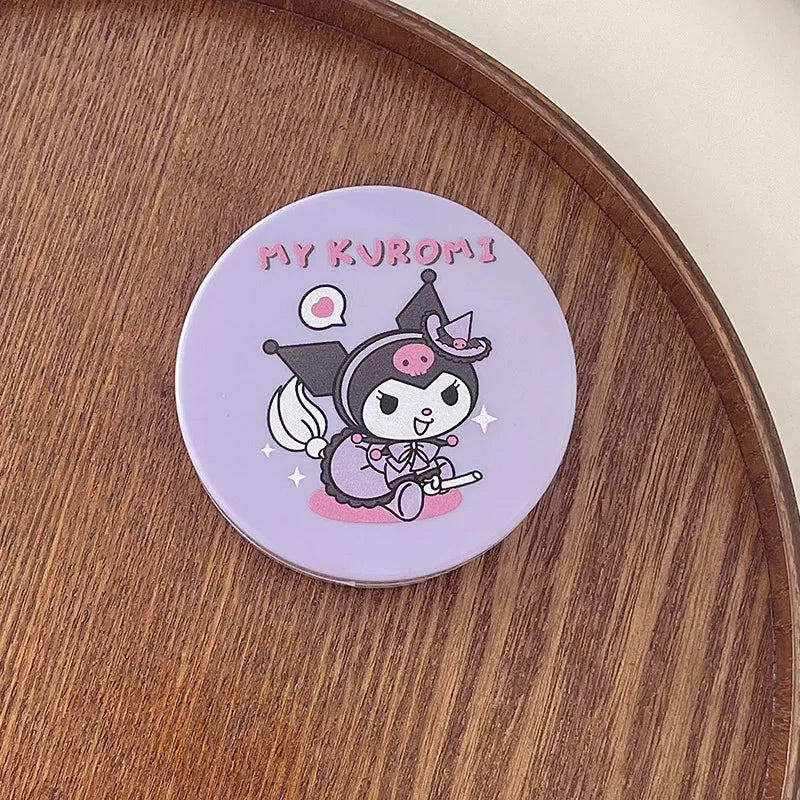 hello kitty color contact lenses Kuromi Sanrio contact  cute kawaii eye contacts care box INS portable box with mirror anime