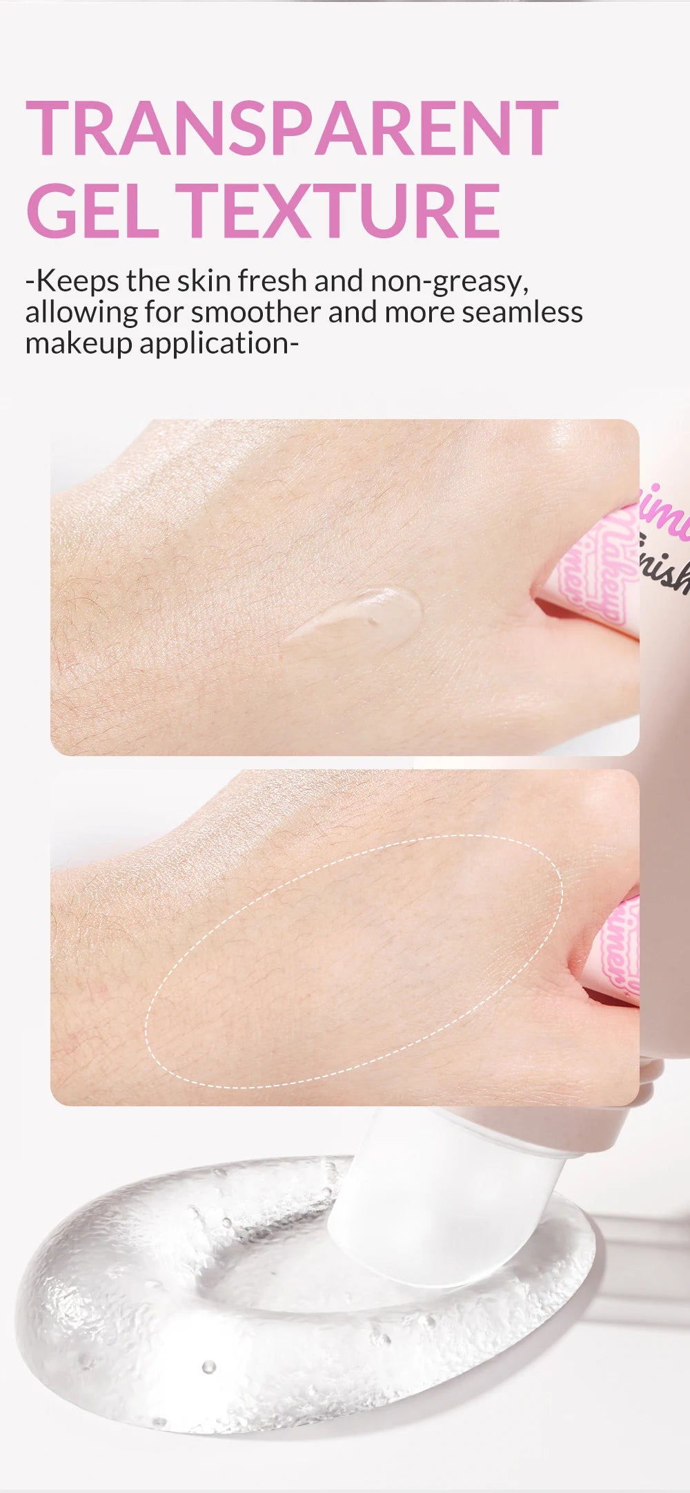 Pore-Blurring Makeup Primer Lightweight, Oil-Control Pre-Makeup Base Long-Lasting, Hydrating, and Smoothing Primer for Invisible