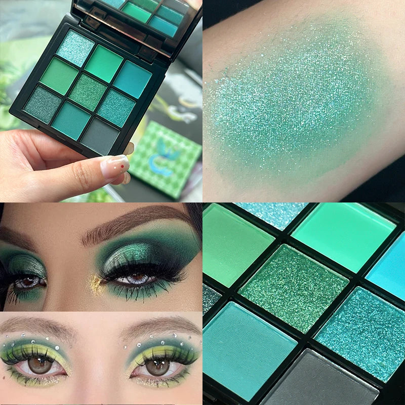 9 Color Eye Shadow Palette,Shimmer Matte Eyeshadow Palette for Vibrant Eye Makeup Stage Party Performance For Festival Cosmetics