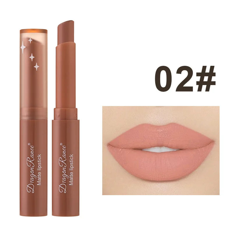 12 Color Matte Lipstick Nude Pink Matte Solid Lip Gloss Long Lasting Velve Red Tinted Balm 24 Hours Waterproof Makeup LipSticks
