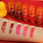 Mirror Like Lip Gloss Plumping Oil Transparent Hydrating Glaze Cute Duck Design Pouty Lips Liquid Stick Shiny Finish