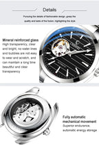 Luxury Fashion Mechanical Automatic Wristwatches For Men High Quality Stainless Steel Waterproof Luminous Mens Watch