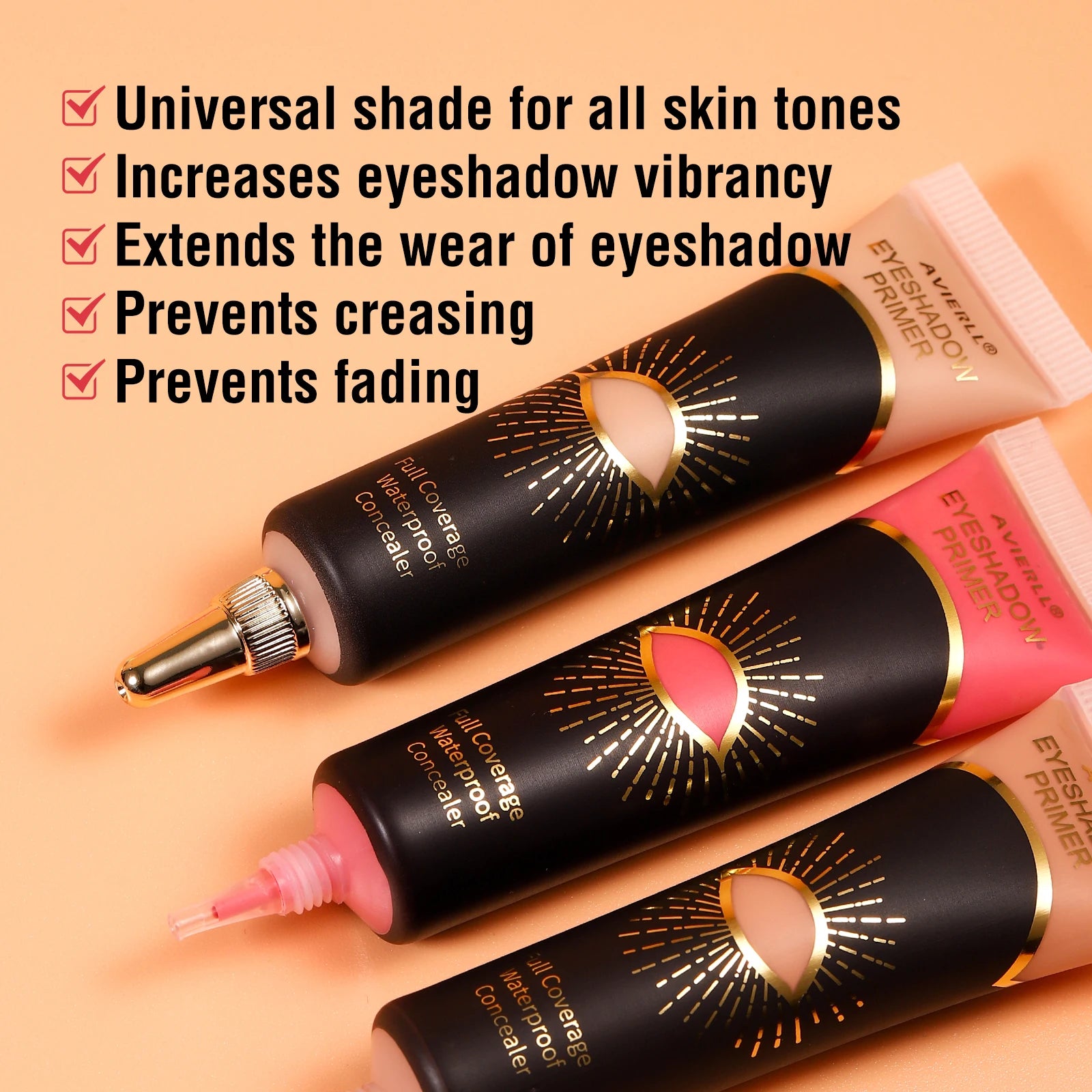 Long-Lasting Matte Eyeshadow Primer: Waterproof, Full-Coverage Eye Makeup Base in Medium Cream Form
