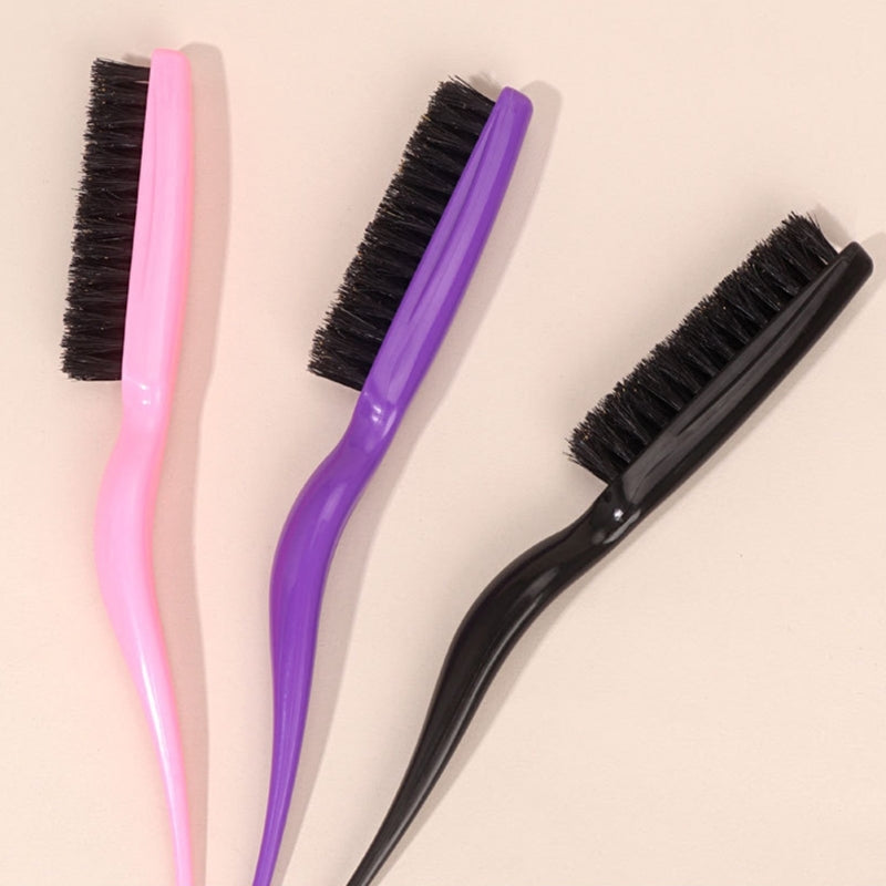 Boar Bristle Brush Comb Hair Teasing Brush for Women Men Salon Boar Bristle Beauty Styling Backcombing Brush