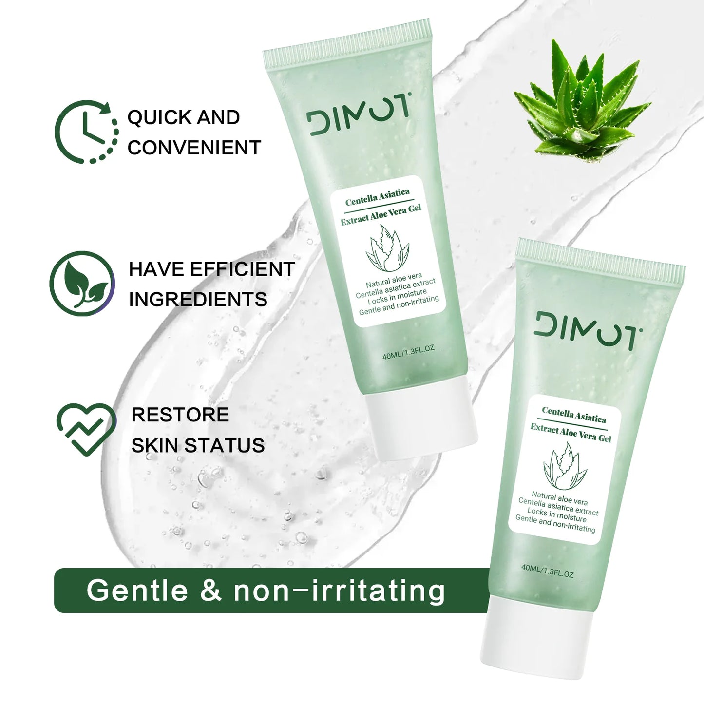 Moisturizing Aloe Vera Gel Wash Free Deep Nourishing Maintain Skin Aloe Vera Gum Refreshing Non Sticky Facial Care Facial Cream