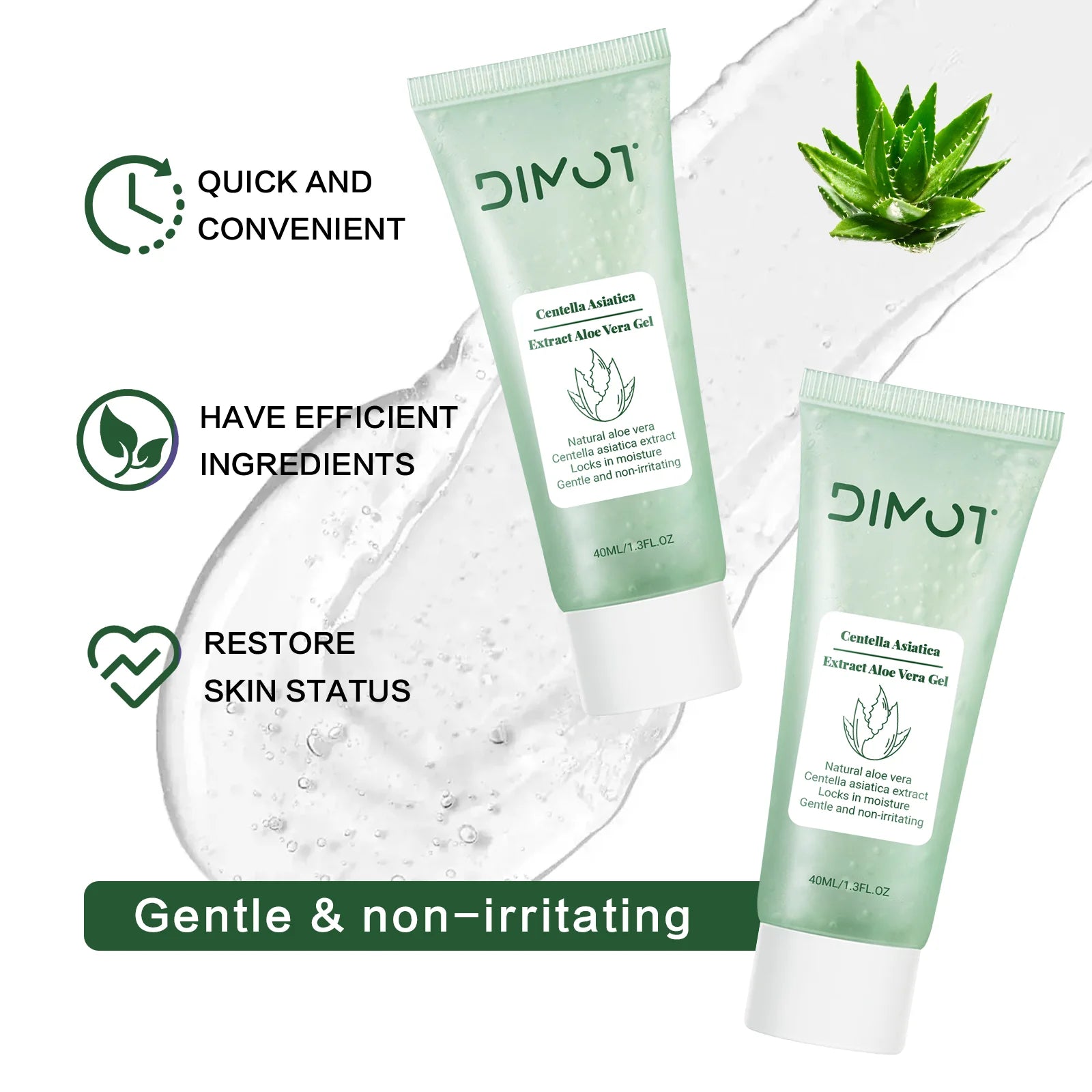 Moisturizing Aloe Vera Gel Wash Free Deep Nourishing Maintain Skin Aloe Vera Gum Refreshing Non Sticky Facial Care Facial Cream