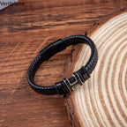 Men's Letter H Bracelet with Magnetic Clasp - Trendy Stylish Initial Jewelry