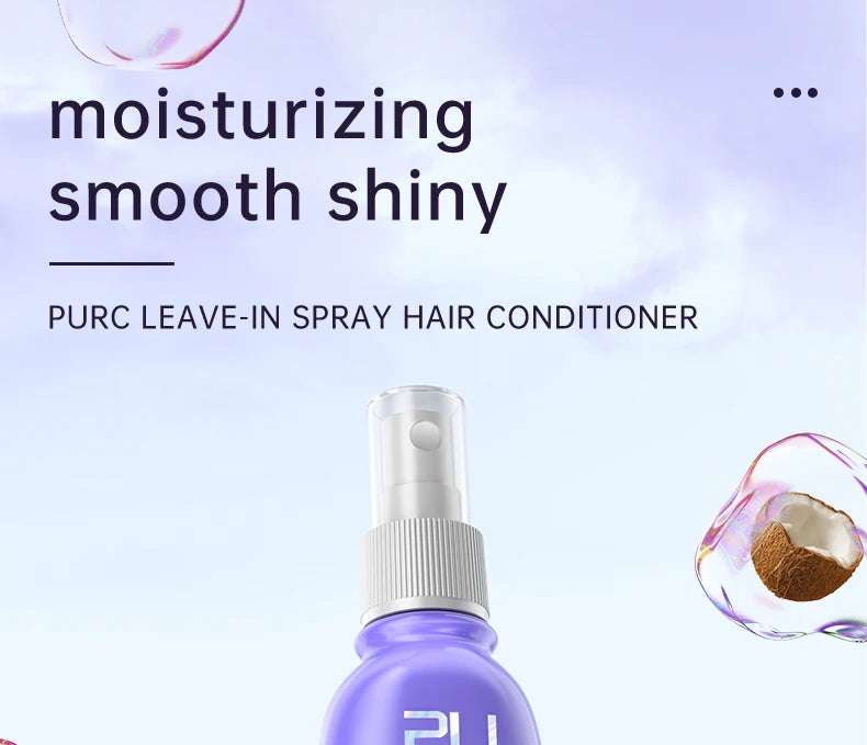 PURC Leave-In Conditioner Hair Spray Smoothing Straightening Shiny Repair Damaged Frizz Hair Treatment Hair Care