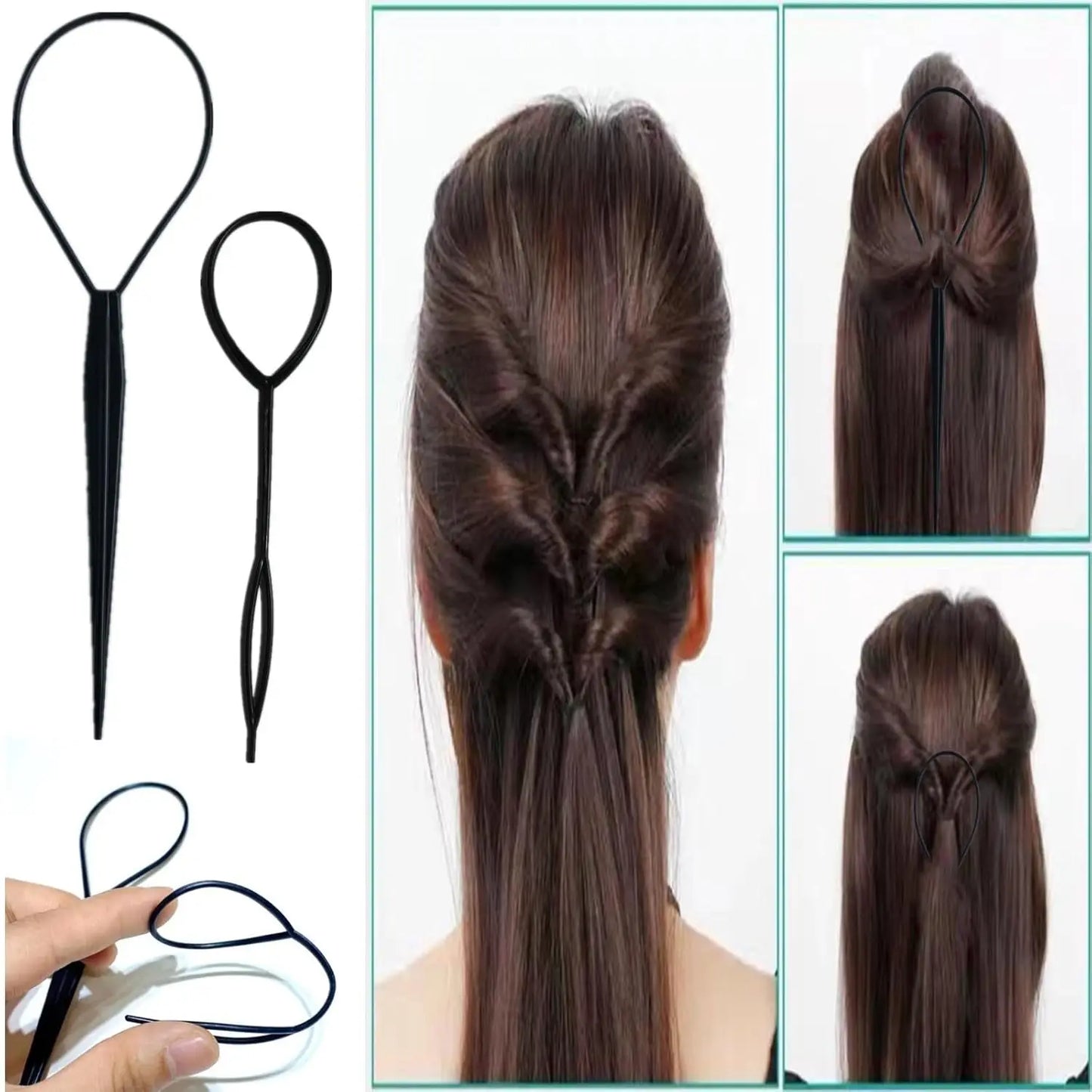 8Pcs Hair Brushes Set with Teasing Bristle Brush, Edge Control Brush, and 2Pcs Metal Pin Rat Tail Combs for Women's Hair Styling
