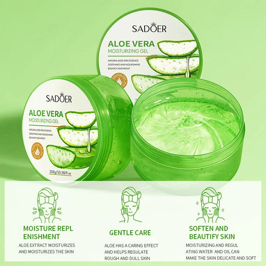 SADOER Aloe Vera Gel Creams Hydrating Brightening Nourishing Firming Moisturizing Face Cream Facial Skin Care Products 300g