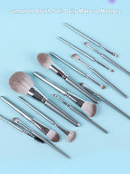 1 Set Of 14 Makeup Brushes Soft Hair Eye Shadow Powder Blusher Face Repair Nose Shadow Makeup Artist Complete Set Of Tools