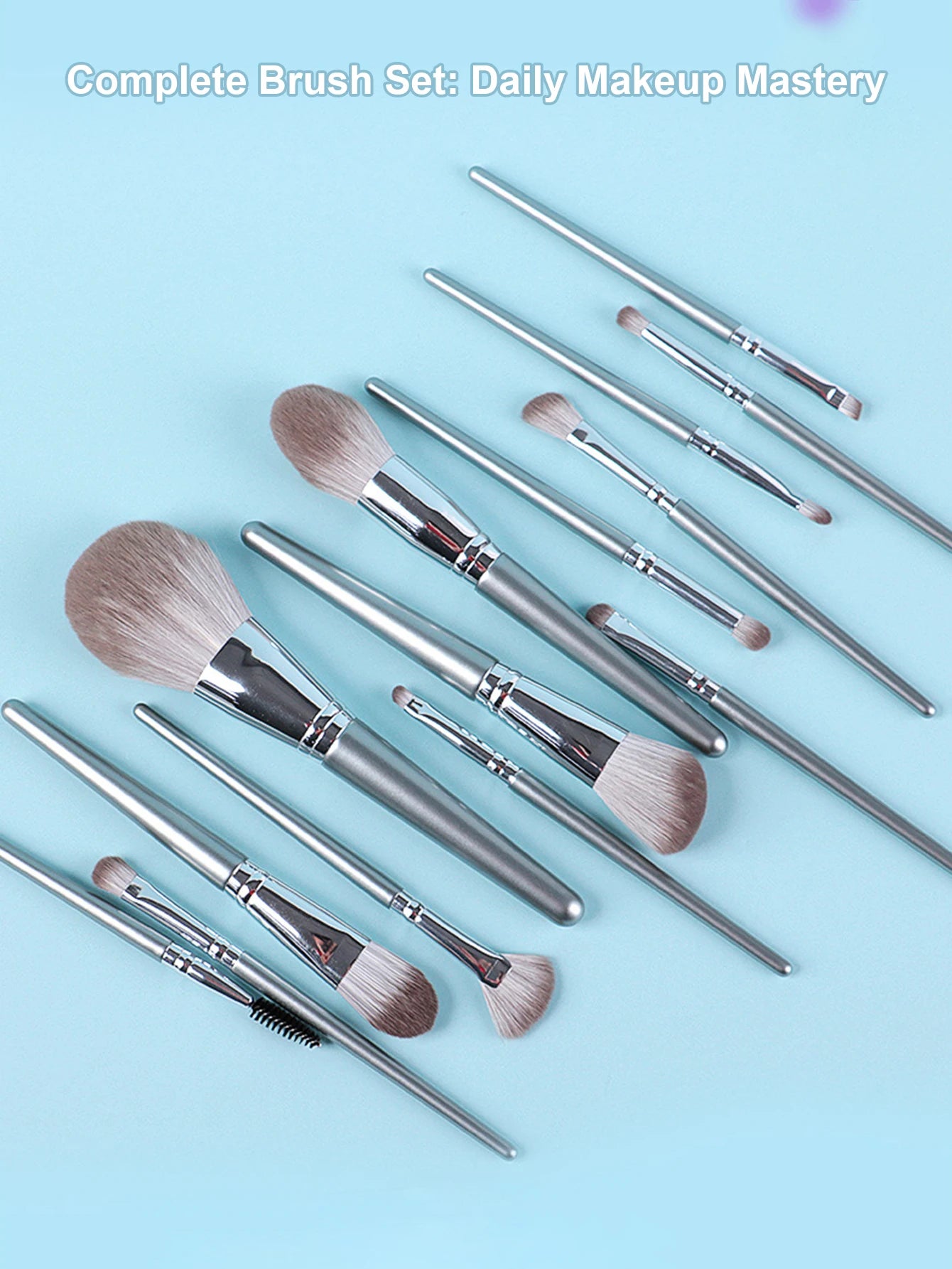 1 Set Of 14 Makeup Brushes Soft Hair Eye Shadow Powder Blusher Face Repair Nose Shadow Makeup Artist Complete Set Of Tools