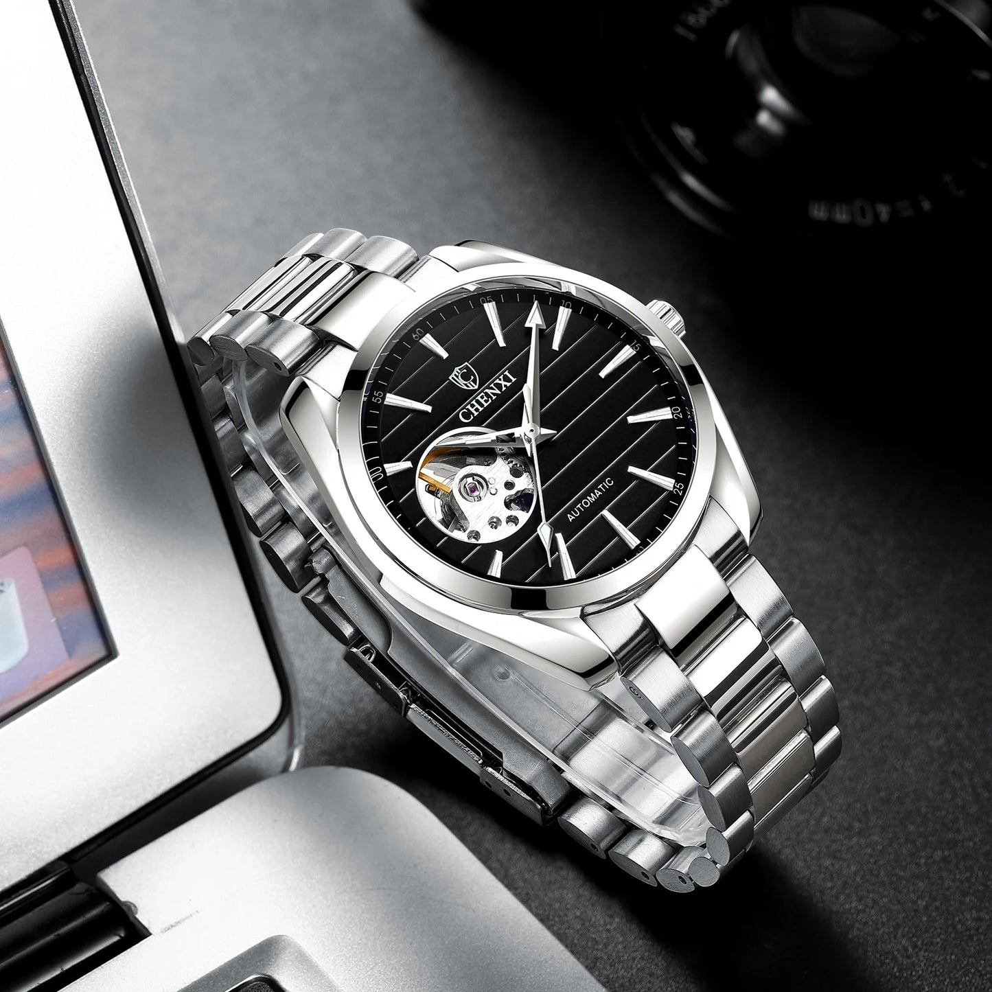 Luxury Fashion Mechanical Automatic Wristwatches For Men High Quality Stainless Steel Waterproof Luminous Mens Watch