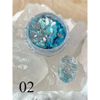Nail Glitter Powder for Manicure, Feather, Opal, Aurora, Iridescent, Sparkling Flame, Flakes, Shiny Dust, Pigment,