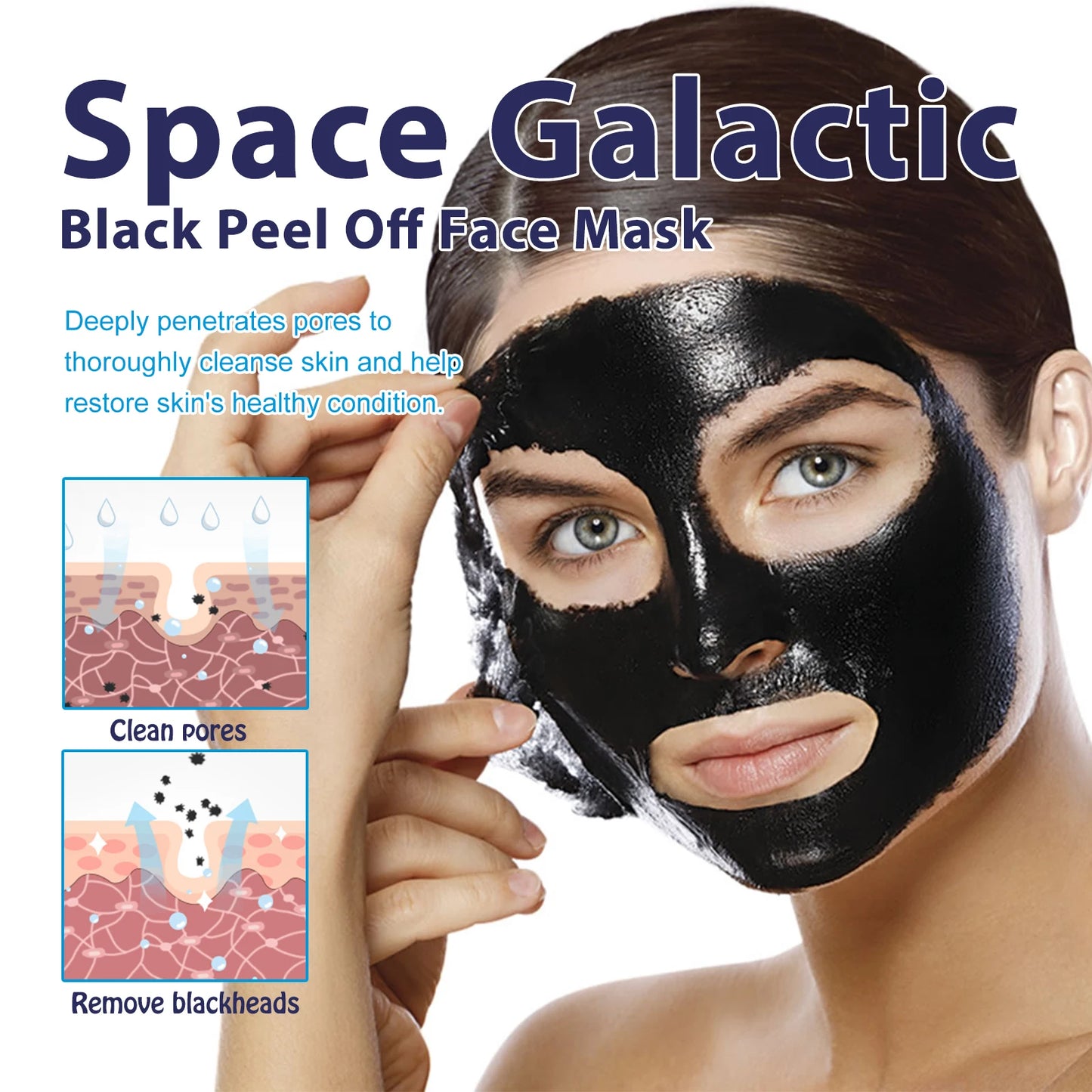 Face Cleansing Mask Charcoal Shrink Pores Cleaner Blackhead Remover Mask For Face Moisturizing Brightening Facial Skin Care 100g