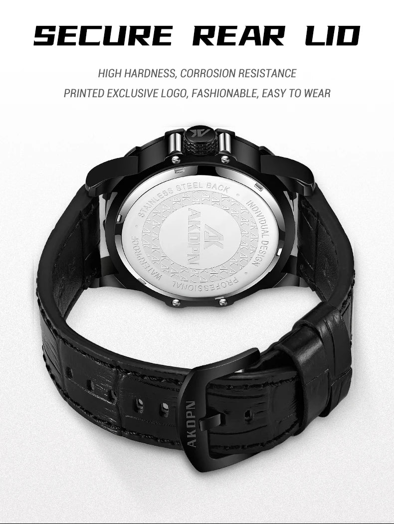 A high-end men's watch with cool retro and trendy style quartz watch