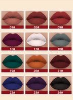 Luxury Matte Lip Gloss Set 12 Waterproof Shades Non Sticky Long Lasting Lipstick Kit For Daily Party Makeup