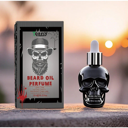 Men's Beard Care Perfume Oil 15ml Gentleman Fragrance Long-lasting Fragrance Brand Skull Perfume Portable Fresh Eau De Perfume