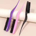 Boar Bristle Brush Comb Hair Teasing Brush for Women Men Salon Boar Bristle Beauty Styling Backcombing Brush