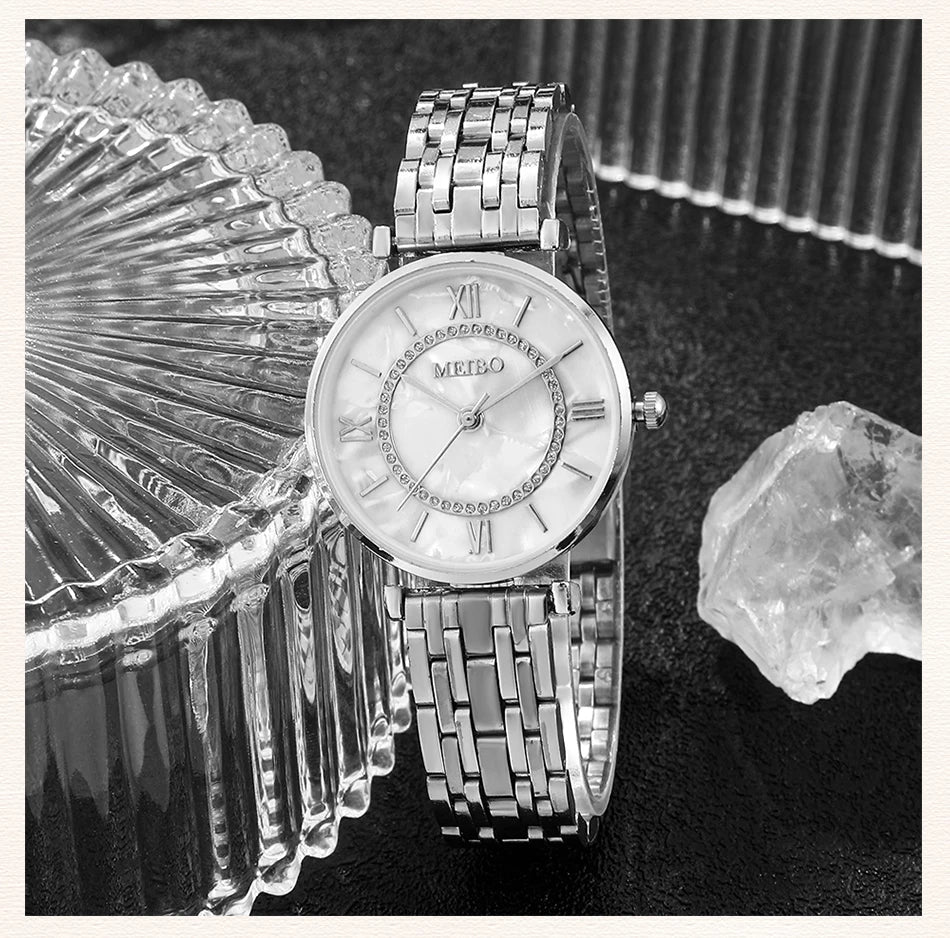 Womens Luxury Crystal Women Bracelet Watches Top Brand Fashion Diamond Ladies Quartz Watch Steel Female Wristwatch