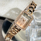 Luxury Crystal Elegant Watches For Women Gold Bracelet Jewelry Quartz Wristwatch New Fashion Retro Original Ladies Watch