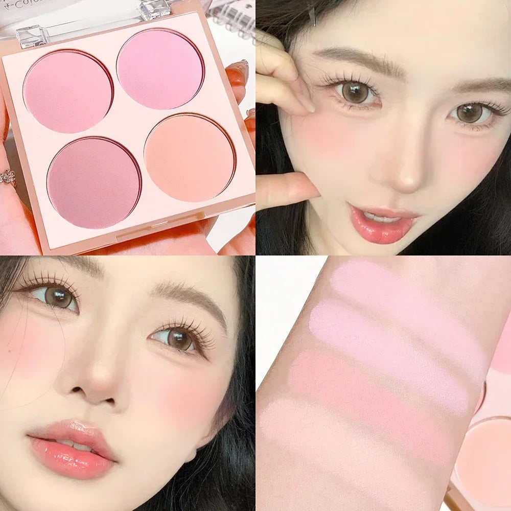 Radiant Blush Palette Makeup – Soft Matte & Shimmer, Natural Glow for a Youthful Look