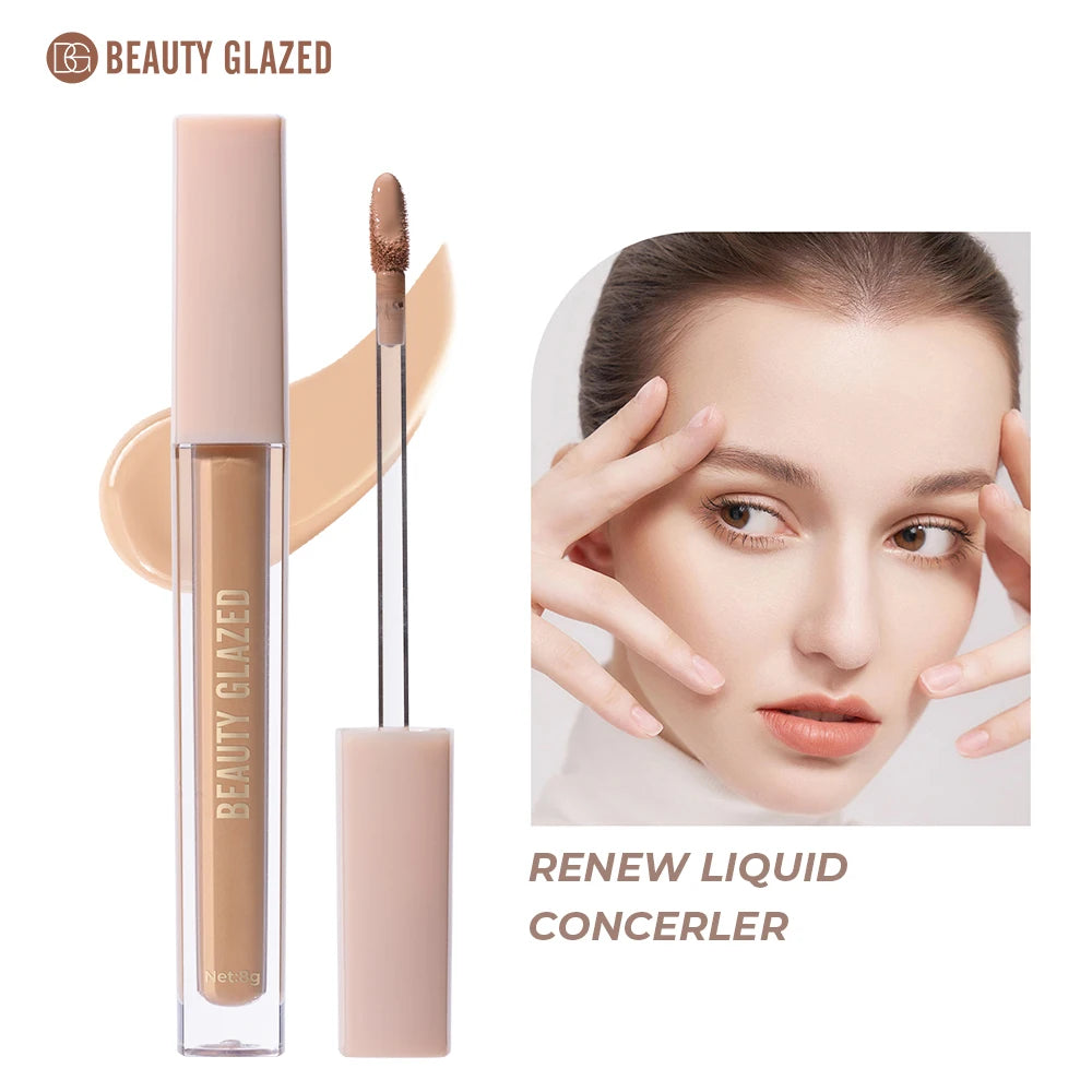 Beauty Glazed Full Coverage Concealer Lightweight Long-Lasting Corrects Covers Hydrates Highlights Satin Finish All-Day Wear