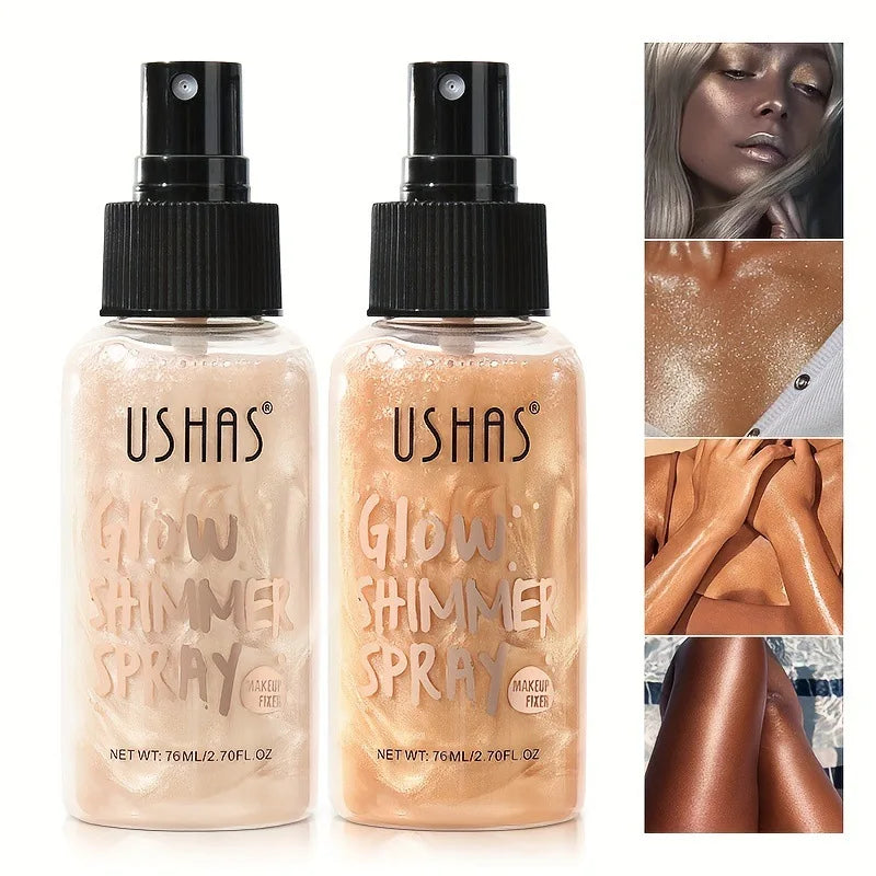 USHAS Liquid HighLighter Liquid Foundation Concealer Permanent Water and Oil Resistant Glitter naturally modifies skin tone