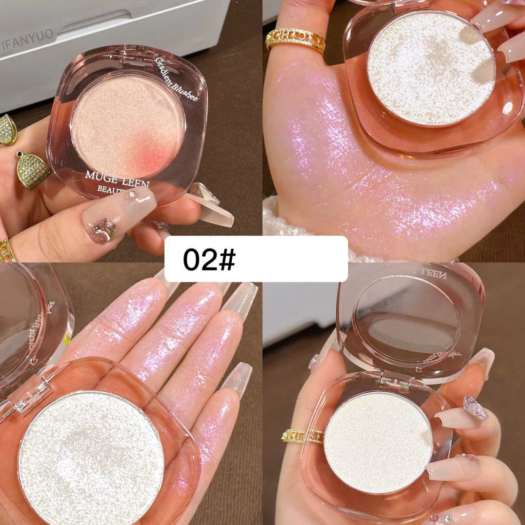 Makeup Highlighter Pink Polarized Shiny Glitter Brighten Cheekbones Eyes High Gloss Palette Highly Pigmented Shimmer Fine Shine