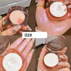 Makeup Highlighter Pink Polarized Shiny Glitter Brighten Cheekbones Eyes High Gloss Palette Highly Pigmented Shimmer Fine Shine
