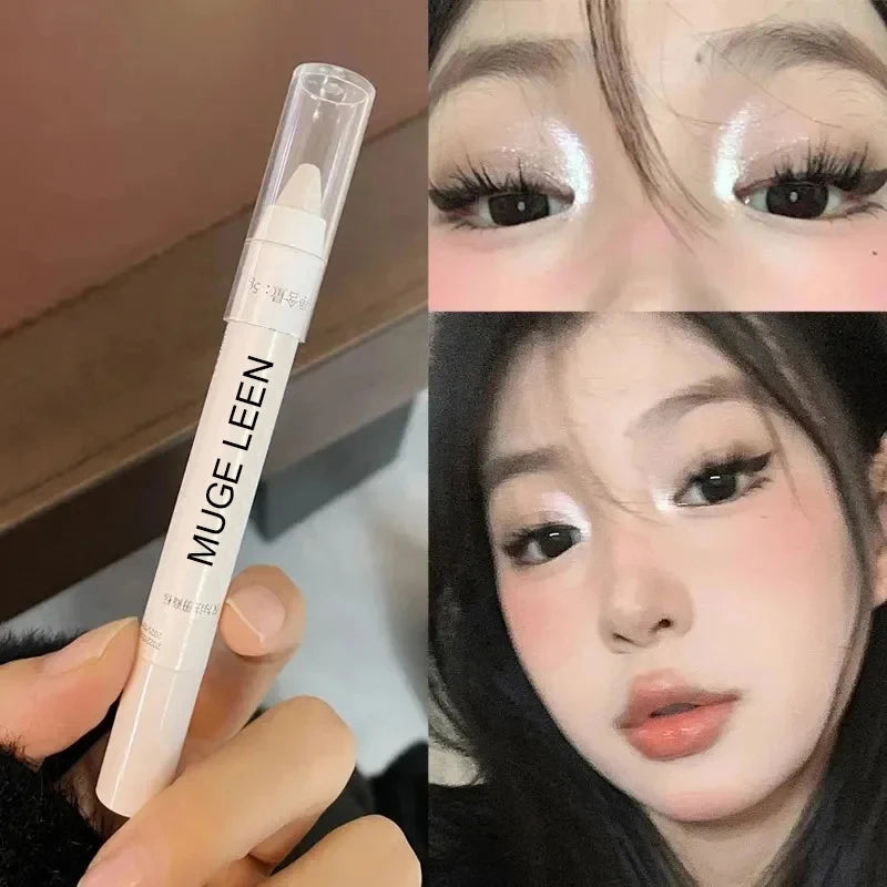 Brightening Flash Highlighter Eyeshadow Stick Pearl Matte White Eyeliner Pencil Eyes Head Waterproof Lying Silkworm Pen Cosmetic