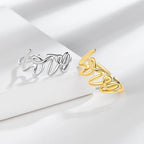 Romantic Letter Love Ring For Women Geometric Creative Finger Rings Engagemen Wedding Couple Stainless Steel Jewelry Gift