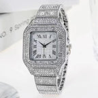 Luxury Diamond Men Women Watches Gold Watch Ladies Wrist Watch Luxury Rhinestone Unisex Bracelet Watches Female Clock 2024 New