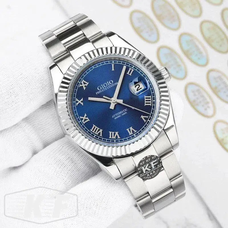 Luxury New Automatic Watch For Men Mechanical Movement Watches Stainless Steel Silver Gold Rome Blue Green Sappihre Glass