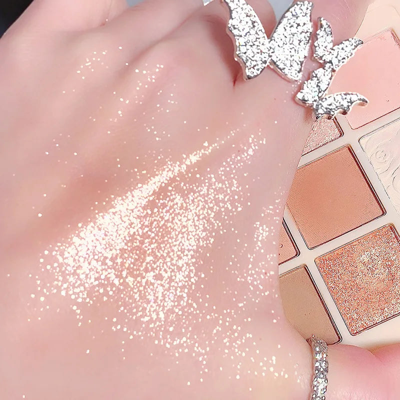 Cement Grey Black Eye Shadow Palette Makeup Eyes Glitter Contour Pigments Palette Pearly Shimmer Fashion Korean Shadow Makeup