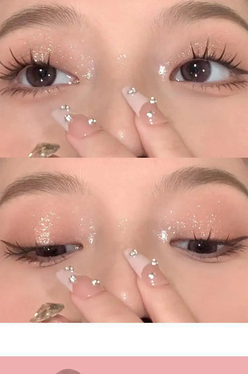 Glitter Eyeshadow Stick Diamond Eyes Makeup Highlighter Shadow Pen Long Lasting Rose Pink Silkworm Champagne Gold Liner Pencil