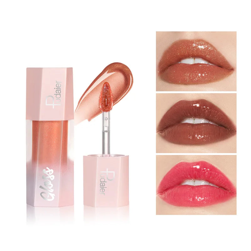 Glitter Liquid Lipstick, Shiny Finish, Smooth & Long-Lasting Waterproof Lip Oil, Gorgeous Lip Makeup Gift For Women