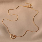 New Heart Necklace Ladies Clavicle Chain Neck Choker Necklaces for Women Jewelry Free Dropshipping Wholesale